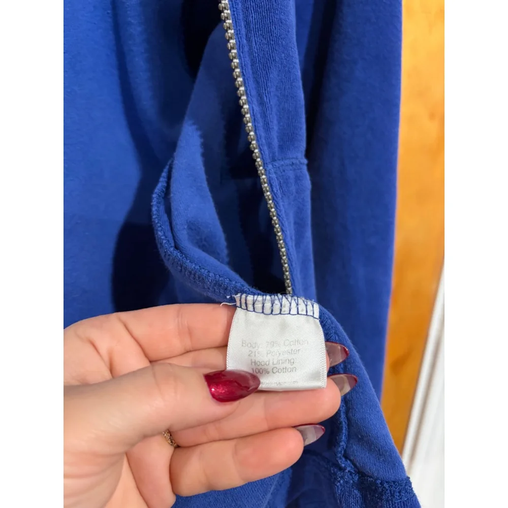 Hanna Andersson Shark Hoodie Blue Zip Up Jacket Kids 130cm US 8 Cotton